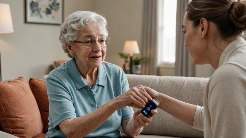 technology, elderly care, telehealth, wearable devices, smart home, health monitoring, senior safety